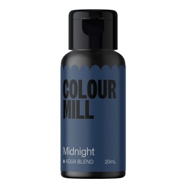 Dunkelblaue Lebensmittelfarbe Midnight Colour Mill Aqua Blend