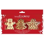 ScrapCooking Christmas Cookie Cutter and Embosser Set, 3 pcs