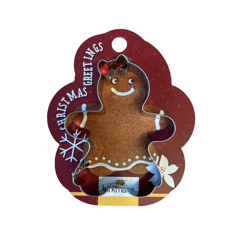 Birkmann Gingerbread Girl Cookie Cutter on Blister, 7.5cm