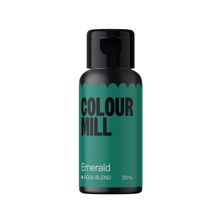 Colour Mill Aqua Blend Lebensmittelfarbe Emerald – 20ml | Smaragdgrün für Macarons & Royal Icing