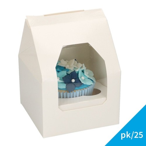 FunCakes Single Cupcake Box white, 25pcs FunCakes Single Cupcake Box white, 25pcs