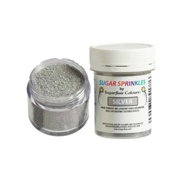 Kristallsprinkles Silber - Sugarflair Sugar Sprinkles Silber