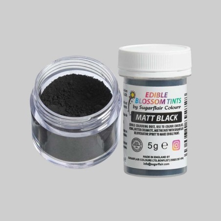 Essbare Puderfarbe Schwarz - Matt Black Blossom Tint