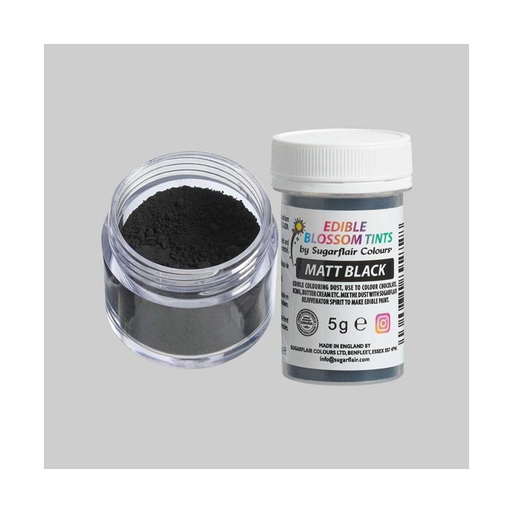 Essbare Puderfarbe Schwarz - Matt Black Blossom Tint Essbare Puderfarbe Schwarz - Matt Black Blossom Tint