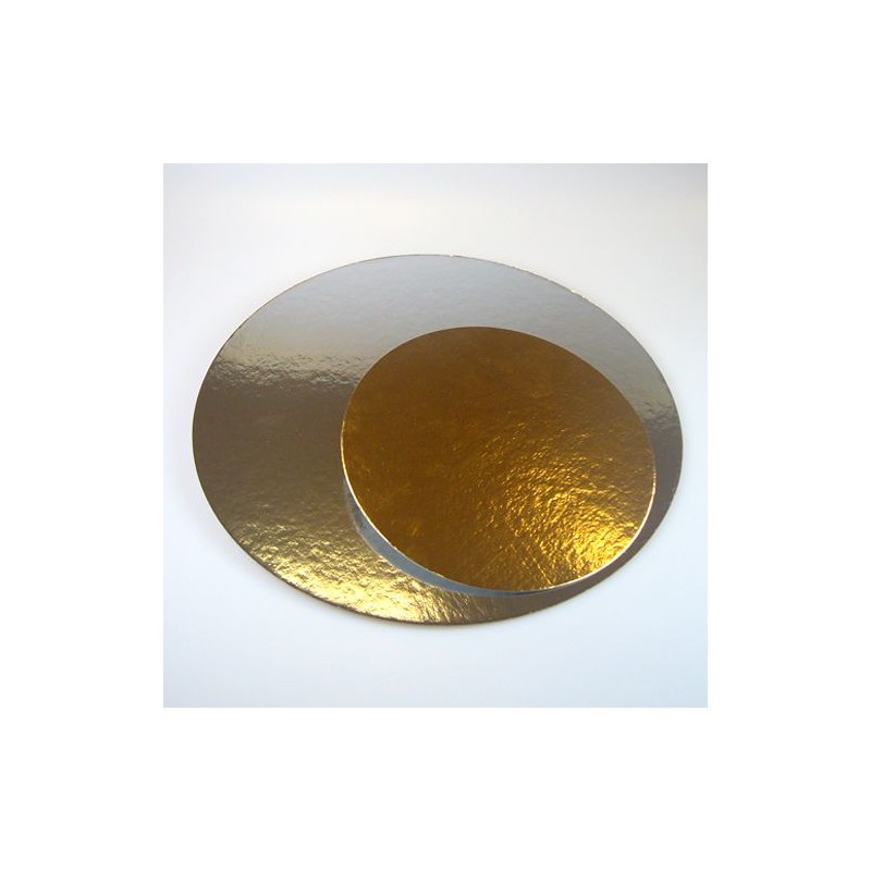26cm Round Cake Board Gold/Silver 3pcs