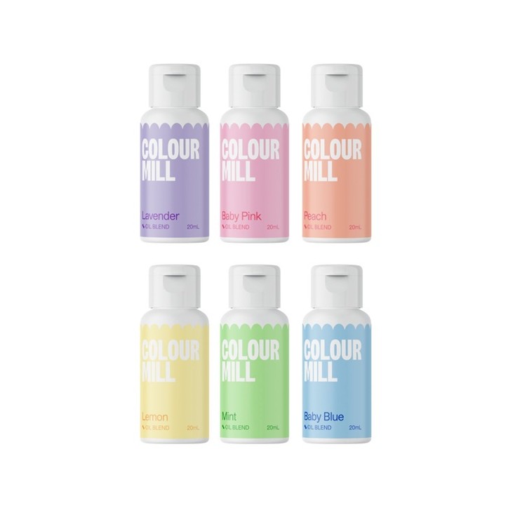 Colour Mill Pastell Lebensmittelfarben Set – 6×20ml Oil Blend Farben für zarte Torten & Buttercreme Colour Mill Pastell Lebensmittelfarben Set – 6×20ml Oil Blend Farben für zarte Torten & Buttercreme