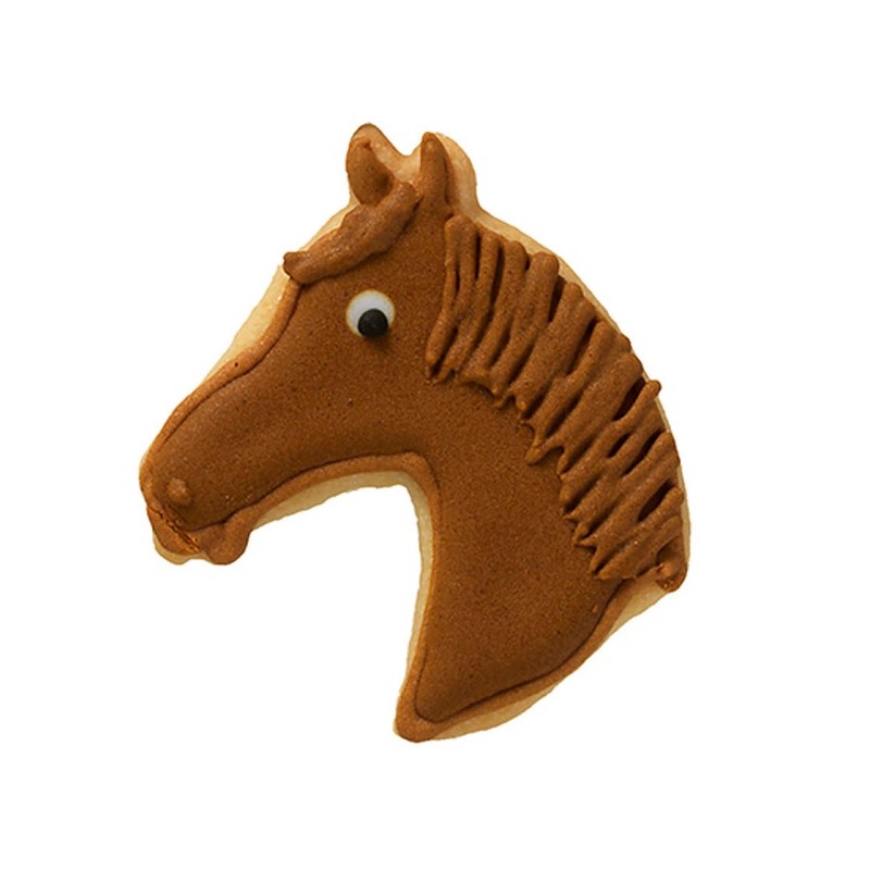 Birkmann Horse Head Shaped Metal Cookie Cutter, 6.5cm