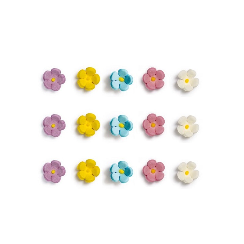 Decora Assorted Mini Flowers Sugar Decorations, 30 pcs
