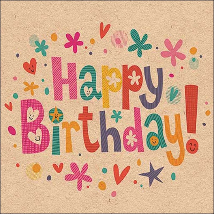 Ambiente Recycled Birthday Napkins 20 Pieces – Eco Friendly Party