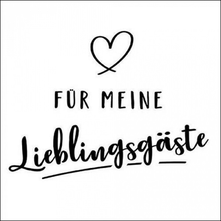 Ambiente Lieblingsgäste Servietten 20 Stück – Tischdeko mit Spruch