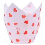 PME Tulip Baking Cups LOVE HEARTS, 24 pcs