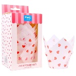 PME Tulip Baking Cups LOVE HEARTS, 24 pcs