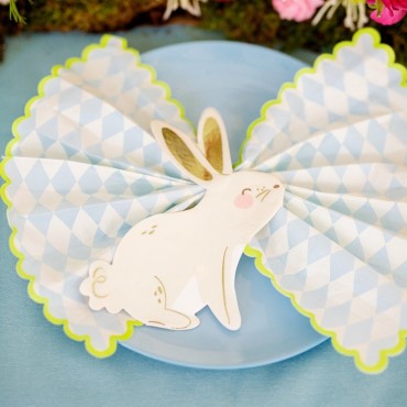 PartyDeco Easter Bunny Paper Napkins - Easter Napkins