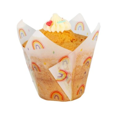Rainbow Tulip Muffin Cases - Rainbow Tulip Baking Cups
