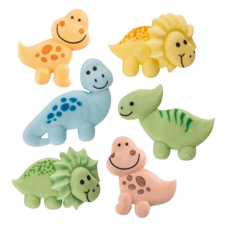 Sugar Decorations Dinosaurs, 6 pcs Sugar Decorations Dinosaurs, 6 pcs