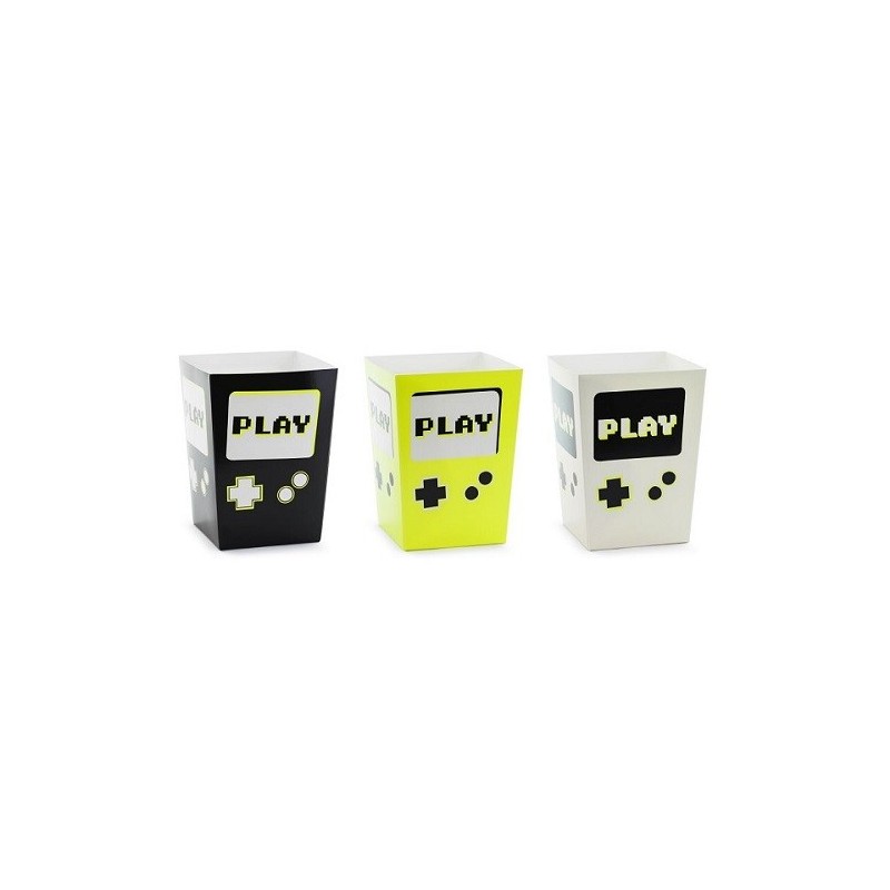 PartyDeco Gamer Party Popcorn Boxes, 6 pcs