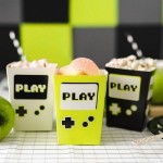 PartyDeco Gamer Party Popcorn Boxes, 6 pcs