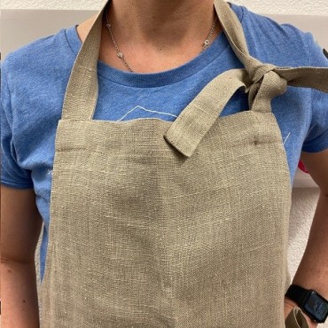 retro style linen apron