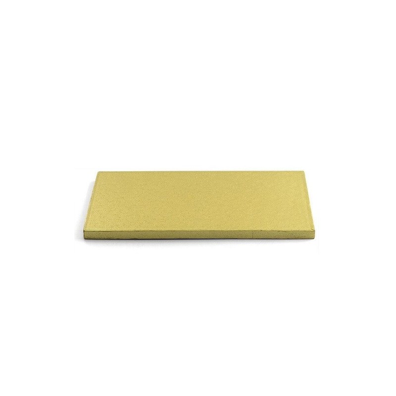 12mm Tortenplatte Rechteckig Gold, 40x30cm