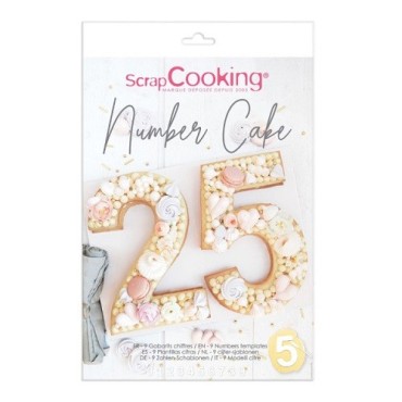 ScrapCooking Number Cake Schablonen 0-9