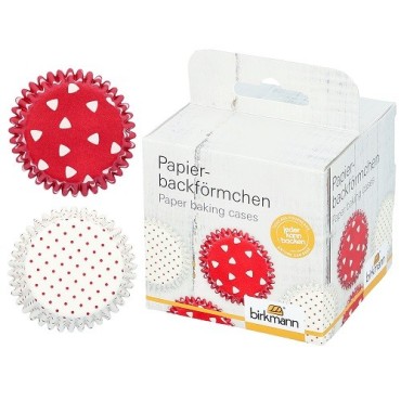 Birkmann Cupcake Cases Red/White 100 Pcs