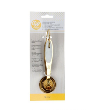 Wilton Gold Metal Measuring Spoons, 5 piece