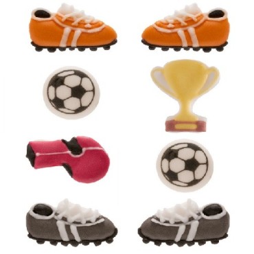 Football Sugar Decorations, 8 pcs