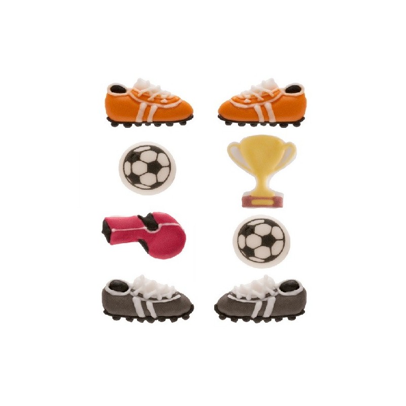 Football Sugar Decorations, 8 pcs