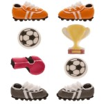 Football Sugar Decorations, 8 pcs