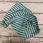 Cotton Bread Bag Green/White Striped 32x43cm - by REHASWiSS