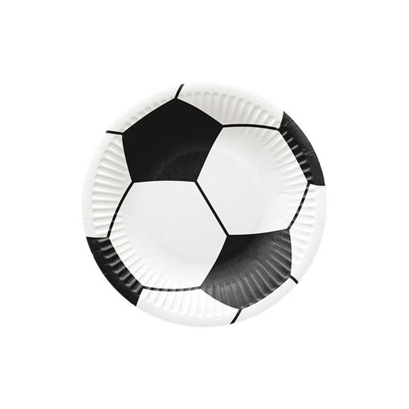 PAW Round Soccer Cake Plates, 8 pcs