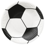 PAW Round Soccer Cake Plates, 8 pcs