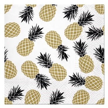 Tropical Pineapple Napkins, 20 pcs