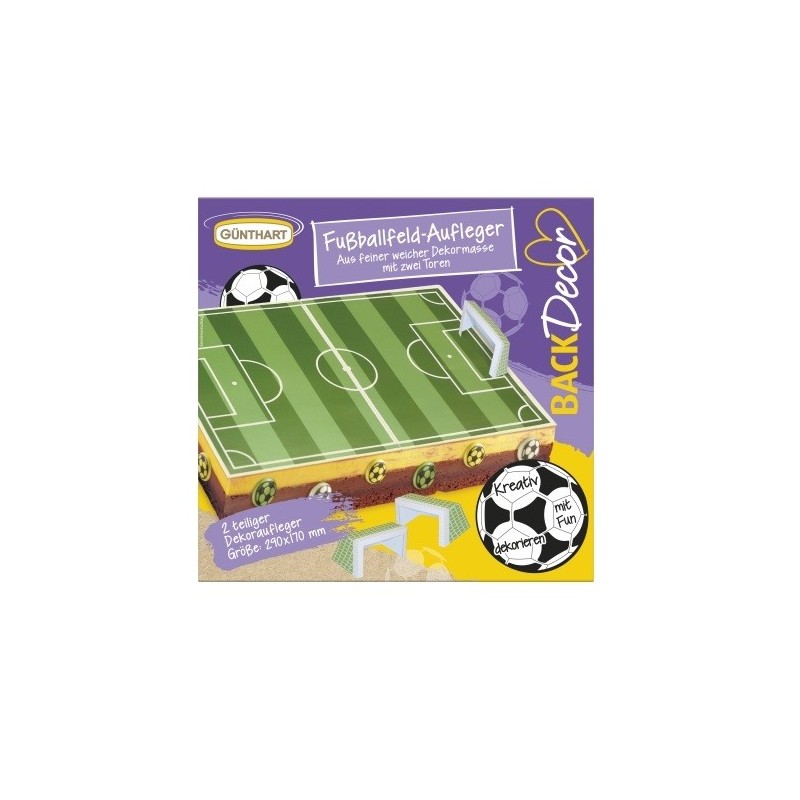 Günthart Soccer Field Cake Disc with Goals 290x170mm