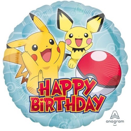 Pikachu Happy Birthday Folienballon - Pokémon Partydekoration