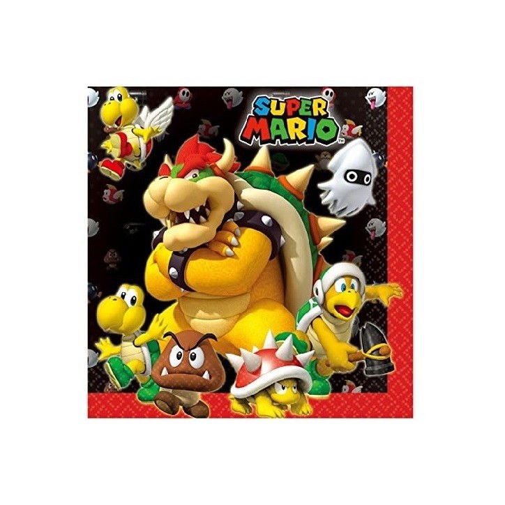 Amscan napkins Super Mario, 20 pcs Amscan napkins Super Mario, 20 pcs