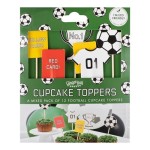 Ginger Ray Football Cupcake Topper, 12 pcs