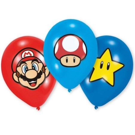 Super Mario Bros Luftballon, 6 Stück