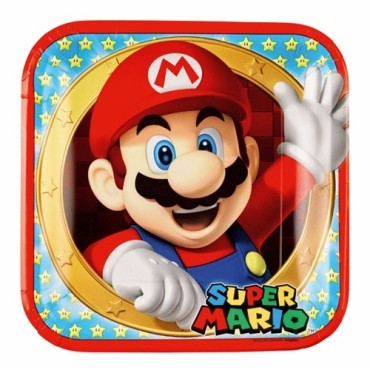 Amscan Super Mario Partyplates - Super Mario Tableware
