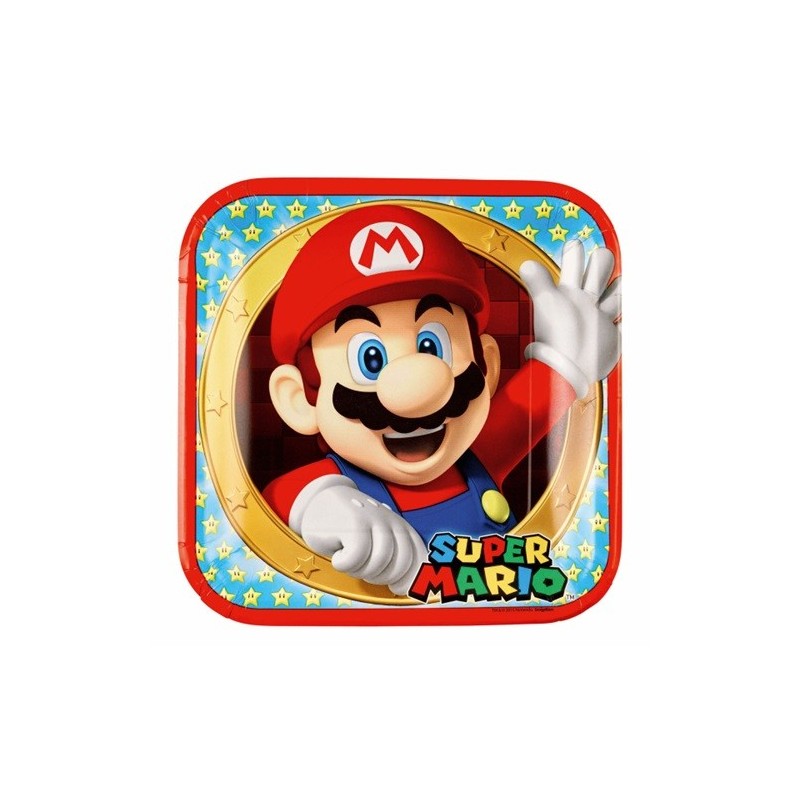 Amscan Super Mario Plates, 8 pcs