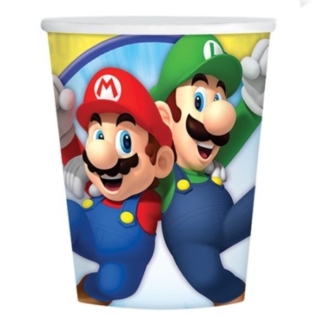 Super Mario Pappbecher - Super Mario Partydekoration