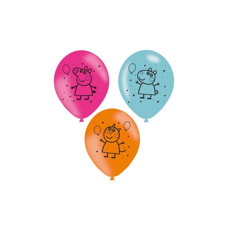 Amscan Peppa Pig Balloons, 6 pcs