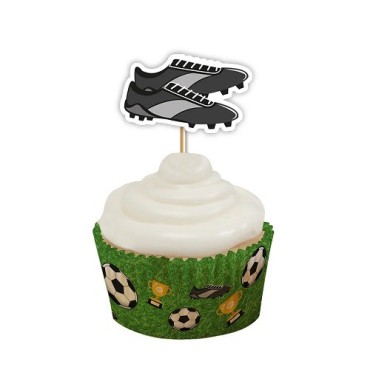 Fussball Cupcaketopper Set - Fussball Kuchendekoration