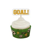 Anniversary House Football Cupcake Topper, 12 pcs