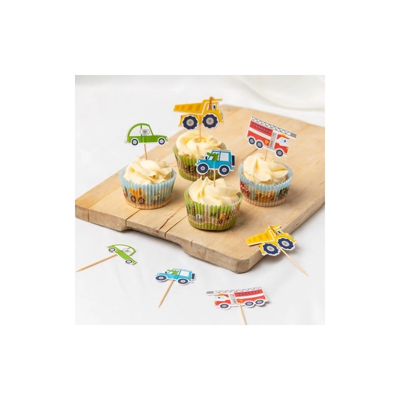 Anniversary House Transport Cupcake Topper, 12 pcs