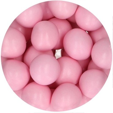 Perlen Rosa Glänzend - Pinke Schokoperlen mit Kekskern