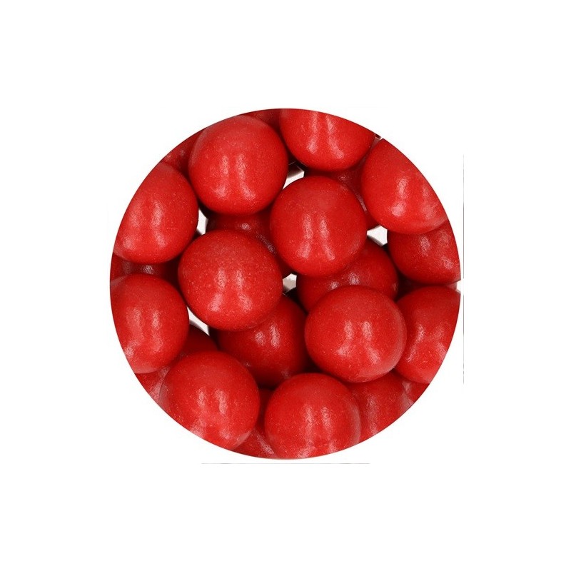 FunCakes 15mm Schokoladen Perlen - Pearl Rot, 130g