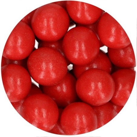 Perlen Rot Glänzend - Rote Schokoperlen XL