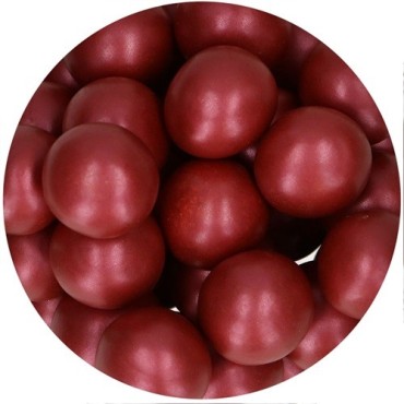 Perlen Bordeaux Glänzend - Rote Schokoperlen XL