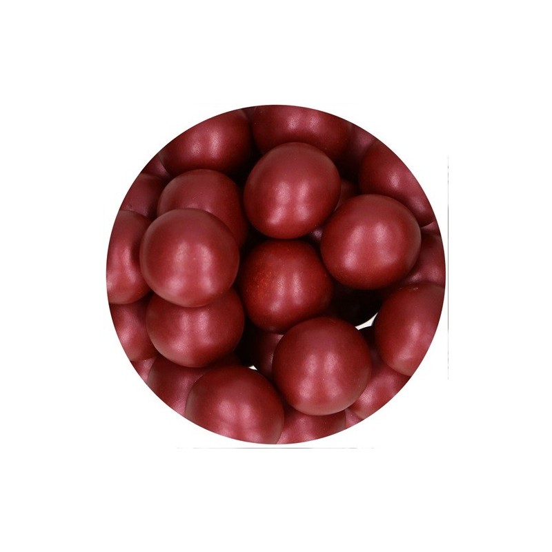 FunCakes 15mm Schokoladen Perlen - Shiny Bordeaux, 130g